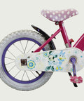 14.18 - BikeFlip, 14 inch kinderfiets, roze fiets, Disney-thema, terugtraprem en handrem, geen versnellingen, kabelslot