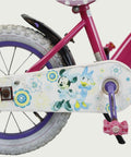 14.18 - BikeFlip, 14 inch kinderfiets, roze fiets, Disney-thema, terugtraprem en handrem, geen versnellingen, kabelslot