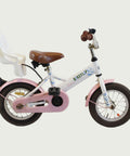 12.149 - BikeFlip, 12 inch kinderfiets, Popal fiets, roze kinderfiets, fijn zadel, terugtraprem, geen achterbakje, kabelslot