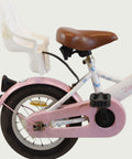 12.149 - BikeFlip, 12 inch kinderfiets, Popal fiets, roze kinderfiets, fijn zadel, terugtraprem, geen achterbakje, kabelslot