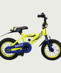 12.153 - BikeFlip, 12 inch kinderfiets, neon gele fiets, BMX fiets, avontuur, terugtraprem, handrem, kabelslot