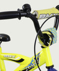 12.153 - BikeFlip, 12 inch kinderfiets, neon gele fiets, BMX fiets, avontuur, terugtraprem, handrem, kabelslot