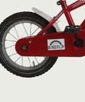 14.22 - BikeFlip, 14 inch fiets, rode Cars fiets, terugtraprem, handrem, geen versnellingen, kabelslot
