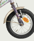 12.99 - BikeFlip, 12 inch kinderfiets, paars, Batavus, terugtraprem, handrem, kabelslot, elegant ontwerp