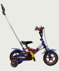 12.55 - BikeFlip, kinderfiets, 12 inch, bruin, blauw, FC Barcelona thema fiets, terugtraprem, handrem, kabelslot, sportief
