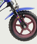 12.55 - BikeFlip, kinderfiets, 12 inch, bruin, blauw, FC Barcelona thema fiets, terugtraprem, handrem, kabelslot, sportief