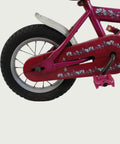 12.1 - BikeFlip, kinderfiets, 3-4 jaar fiets, Levendige roze kleur, vrolijke bloem accenten, zijwieltjes op voorraad, comfort