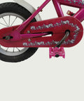 12.1 - BikeFlip, kinderfiets, 3-4 jaar fiets, Levendige roze kleur, vrolijke bloem accenten, zijwieltjes op voorraad, comfort