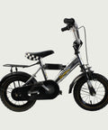 12.49 - BikeFlip, kinderfiets, 12 inch, BMX fiets, grijs, zwart, terugtraprem, handrem, geen versnellingen, kabelslot, racen