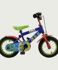 12.83 - BikeFlip, 12 inch kinderfiets, blauwe fiets, terugtraprem, handrem, geen versnellingen, kabelslot, vrolijk, kleurrijk