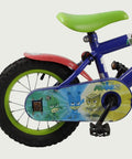 12.83 - BikeFlip, 12 inch kinderfiets, blauwe fiets, terugtraprem, handrem, geen versnellingen, kabelslot, vrolijk, kleurrijk