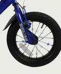 14.24 - BikeFlip , 14 inch fiets, blauwe Popal fiets, terugtraprem, geen versnellingen, kabelslot, kinderfiets