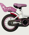 12.111 - BikeFlip, kleurrijke kinderfiets, 12 inch fiets, wit roze rood fiets, terugtraprem, met zijwieltjes, kinderen fiets