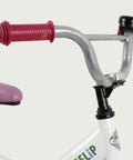 12.111 - BikeFlip, kleurrijke kinderfiets, 12 inch fiets, wit roze rood fiets, terugtraprem, met zijwieltjes, kinderen fiets
