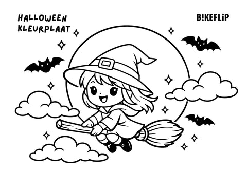 Halloween kleurplaat