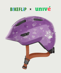 Abus kinderhelm paars smiley - Univé - BikeFlip
