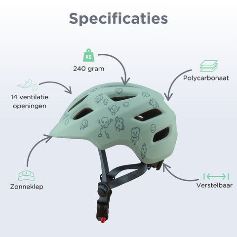 GO - OFF kinderhelm blauw + helmslot kinderfiets - BikeFlip