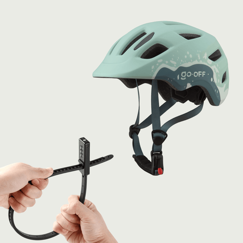 GO - OFF kinderhelm blauw + helmslot kinderfiets - BikeFlip