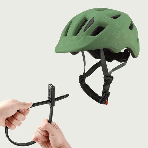 GO - OFF kinderhelm groen + helmslot kinderfiets - BikeFlip