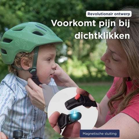 GO - OFF kinderhelm groen + helmslot kinderfiets - BikeFlip