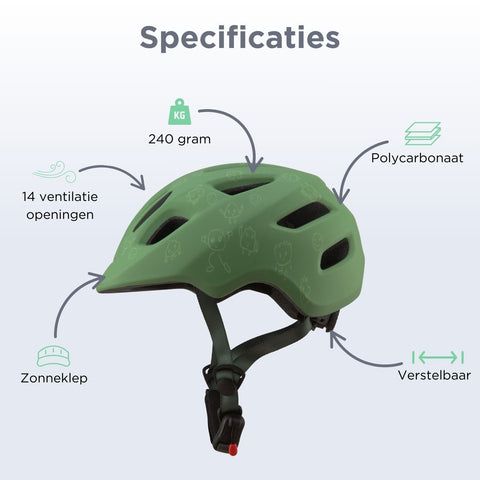 GO - OFF kinderhelm groen kinderfiets - BikeFlip