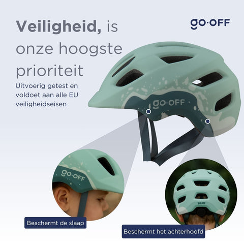 GO - OFF kinderhelm groen kinderfiets - BikeFlip