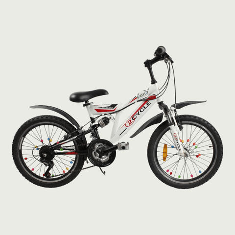 mountainbike 8 jaar 2Cycle 20 inch mountainbike in wit Leeftijd 7 en 8 jaar