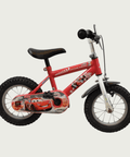 12.189 - BikeFlip, 12 inch, 85-100 cm, kledingmaat 86-98, terugtraprem, handrem, geen versnellingen, kabelslot, rood fiets