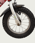 12.189 - BikeFlip, 12 inch, 85-100 cm, kledingmaat 86-98, terugtraprem, handrem, geen versnellingen, kabelslot, rood fiets
