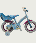 12.167 - BikeFlip, 12 inch Frozen fiets, blauwe fiets, kinderfiets, terugtraprem, handrem, zijwieltjes, kettingkast