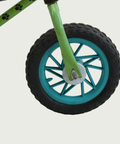 12.169 - BikeFlip, 12 inch groene fiets, kinderfiets, groene fiets, terugtraprem, handrem, zijwieltjes, kabelslot