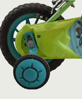 12.169 - BikeFlip, 12 inch groene fiets, kinderfiets, groene fiets, terugtraprem, handrem, zijwieltjes, kabelslot