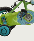 12.169 - BikeFlip, 12 inch groene fiets, kinderfiets, groene fiets, terugtraprem, handrem, zijwieltjes, kabelslot