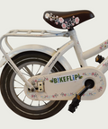 12.177 - BikeFlip, , kinderfiets, 12 inch fiets, witte fiets, terugtraprem, handrem, kabelslot, kinderfiets wit
