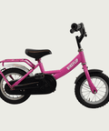12.174 - BikeFlip, , kinderfiets, 12 inch fiets, roze fiets, terugtraprem, handrem, kabelslot, geen versnellingen