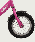 12.174 - BikeFlip, , kinderfiets, 12 inch fiets, roze fiets, terugtraprem, handrem, kabelslot, geen versnellingen