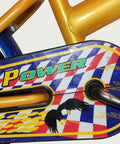 12.36 - BikeFlip, 12 inch, kinderfiets, rood, geel, blauw, terugtraprem, handrem, geen versnellingen, kabelslot