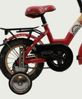 12.63 - BikeFlip, , kinderfiets, 12 inch, bruin, rood, Gazelle fiets, terugtraprem, kabelslot, geen versnellingen