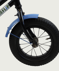 12.118, BikeFlip, 12 inch refurbished kinderfiets, terugtraprem,, kabelslot, zwarte kleur, optionele zijwieltjes