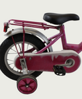 12.119, BikeFlip, 12 inch roze kinderfiets, terugtraprem, handrem, geen versnellingen, kabelslot, optionele zijwieltjes,fiets