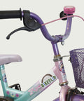 12.92 - BikeFlip, 12 inch kinderfiets, licht roze en blauw, terugtraprem, handrem, geen versnellingen, verlichting, kabelslot