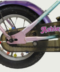 12.92 - BikeFlip, 12 inch kinderfiets, licht roze en blauw, terugtraprem, handrem, geen versnellingen, verlichting, kabelslot