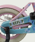 12.128 - BikeFlip, 12 inch kinderfiets, roze kinderfiets, Joop fiets, terugtraprem, zijwieltjes, kabelslot, peuterfiets