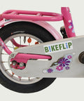 12.134 - BikeFlip, 12 inch kinderfiets, Puky fiets, roze kinderfiets, spaak kraaltjes, terugtraprem, handrem, kabelslot
