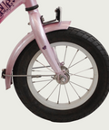 12.139 - BikeFlip, 12 inch kinderfiets, Gazelle fiets, roze kinderfiets, mandje voorop, terugtraprem, zijwieltjes, kabelslot