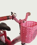 12.139 - BikeFlip, 12 inch kinderfiets, Gazelle fiets, roze kinderfiets, mandje voorop, terugtraprem, zijwieltjes, kabelslot