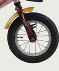 12.140 - BikeFlip, 12 inch kinderfiets, Batavus fiets, roze kinderfiets, mandje voorop, terugtraprem, handrem, kabelslot