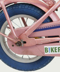 12.144 - BikeFlip, 12 inch kinderfiets, roze vintage fiets, Frozen mandje, coole kinderfiets, terugtraprem, handrem, ringslot