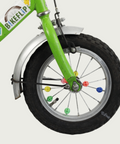 12.53 - BikeFlip, kinderfiets, 12 inch, groene fiets, avontuurlijk design, terugtraprem, handrem, kabelslot, lichtgewicht