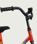 12.109. BikeFlip, 12 inch fiets voor kinderen, kleurrijke kinderfiets, oranje blauwe gele fiets, terugtraprem, 85-100 cm kind